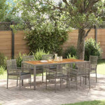 Garden Dining Set 7 pcs Grey Poly rattan 3334913