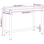 Work Bench Frame Matte Black and Matte Red 110x50x79 cm Metal 151450