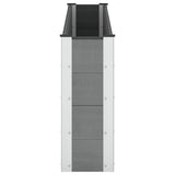 Garden Raised Bed Black 200 x 30 x 72 cm WPC and Aluminium 3438796