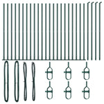 Fence Post Other 26 pcs Silver 3.2 x 3.2 x 88.5 cm Steel 3350233