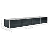 45729 Garden Raised Bed Anthracite 320x80x45 cm Galvanised Steel