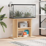 ZNTS Aquarium Stand Sonoma Oak 80x35x60 cm Engineered Wood 833578