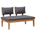 Garden Bench 2 pcs Brown Solid Teak wood 42006398