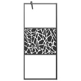 Shower walls Black 90 x 195 cm Glass and Aluminium 151881