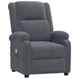 Massage Chair Dark Grey Velvet 342411