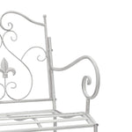 Garden Bench White 104 x 54 x 93cm Steel 42008112