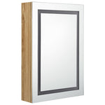 ZNTS LED Bathroom Mirror Cabinet Oak 50x13x70 cm 326492