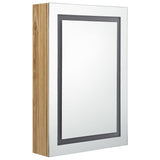 ZNTS LED Bathroom Mirror Cabinet Oak 50x13x70 cm 326492