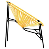 Garden Chair Set 3 pcs Black and Yellow Poly Rattan 4009295