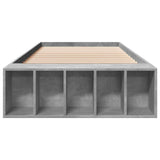 Bed Frame with Storage with Shelf Concrete Grey 80 x 200 cm 3429562