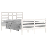 Bed Frame without Mattress White Solid Wood 140x200 cm 3105861