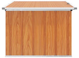 Outdoor Storage Box Wood 129 x 67 x 65 cm Galvanised Steel 42039097