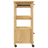 Kitchen Trolley MONZA 48x40x88.5 cm Solid Wood Pine 376085