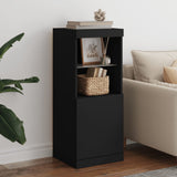 Sideboard Black Engineered wood, Glass Medium Sideboard 836687