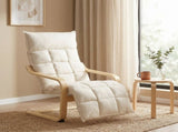 Modern Accent Chair, Leisure Lounge Chair Armchair with Footrest, Plush Cushion, Curved Legs and T3398P548091