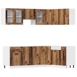 11 Piece Kitchen Cabinet Set Lyon Old Wood Engineered Wood 3328575