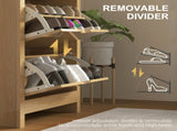 Slim Shoe Cabinet, Narrow Shoe Cupboard with 3 Drawers, Adjustable Shelves for 18 Pairs of Shoes, T3398P344843