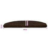 Self-adhesive Stair Mats 15 pcs Brown 80 x 24.5 x 3.5 cm 42038671
