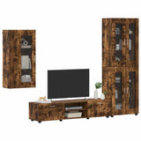 TV Cabinet Set FLORIN 3 pcs Smoked Oak Engineered Wood 3397949