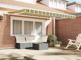 Retractable Awning Green 250 x 200 cm Fabric 3329465