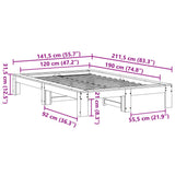Bed Frame without Mattress 120x190 cm Small Double Solid Wood Pine 3308750