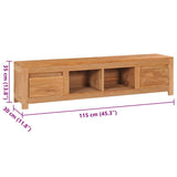 TV Cabinet 115x30x35 cm Solid Teak Wood 288901