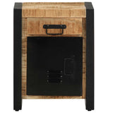 ZNTS Bedside Cabinet 40x30x50 cm Solid Rough Wood Mango 4013559