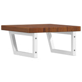 Basin Shelf Wall Mounted Steel and Solid Wood Oak 3302414