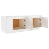 TV Cabinet White 110x34x40 cm Solid Wood Pine 813850