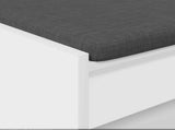 Hall Bench White 103 x 38 x 45 cm Engineered Wood and Fabric 891584