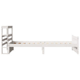 Bed Frame with Headboard without Mattress White 75x190 cm Small Single 3306006