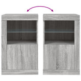 Side Cabinets with LED Lights 2 pcs Grey Sonoma Engineered Wood 836641