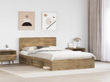 Bed Frame Artisian Oak 120 x 200 cm Solid Pine Wood 3412514