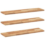 Floating Shelves 3 pcs 80x20x2 cm Oil Finished Solid Wood Acacia 3279505