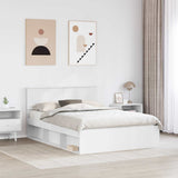 Bed Frame with Headboard White 140 x 200 cm Engineered wood 3407877