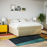 Box Spring Bed with Mattress Cream 180x200 cm Fabric 3285986