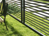 3 x 2.8m Metal Pergola, with Retractable Fabric Roof - Grey T3398P320161