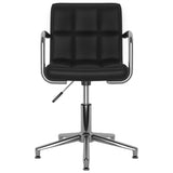 Swivel Dining Chairs 2 pcs Black Faux Leather 334760