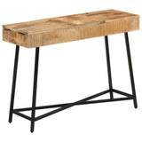 Dressing Table 105x35x75 cm Solid Rough Mango Wood and Iron 372738