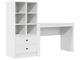 Desk with Drawer with Shelf with Storage 2 pcs White 3337313