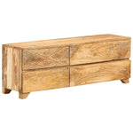 ZNTS TV Cabinet Solid Mango Wood 110x30x40 cm 246144