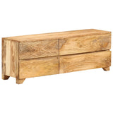 ZNTS TV Cabinet Solid Mango Wood 110x30x40 cm 246144