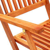 Garden Chair Set of 8 Brown Solid eucalyptus wood Compact 3087148
