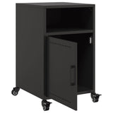 Bedside Cabinets 2 pcs Black 36x39x59 cm Steel 846717