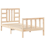 Bed Frame without Mattress 90x190 cm Single Solid Wood Pine 3191936