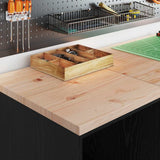 Garage Storage Cabinet Black 40x51x85 cm Solid Wood Pine 860536
