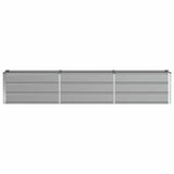 Planter Light Grey 240 x 40 x 45 cm Steel 42018136