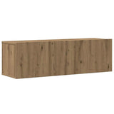 4 Piece TV Cabinet Set Wall-mounted Artisan Oak Engineered Wood 3329154