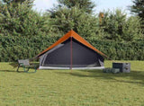Family Tent with Roof Grey and Orange 220 x 220 x 184 cm 4100675