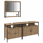 Bathroom Furniture Set with Storage 3 pcs Brown 80 x 30 x 60 cm 3334355